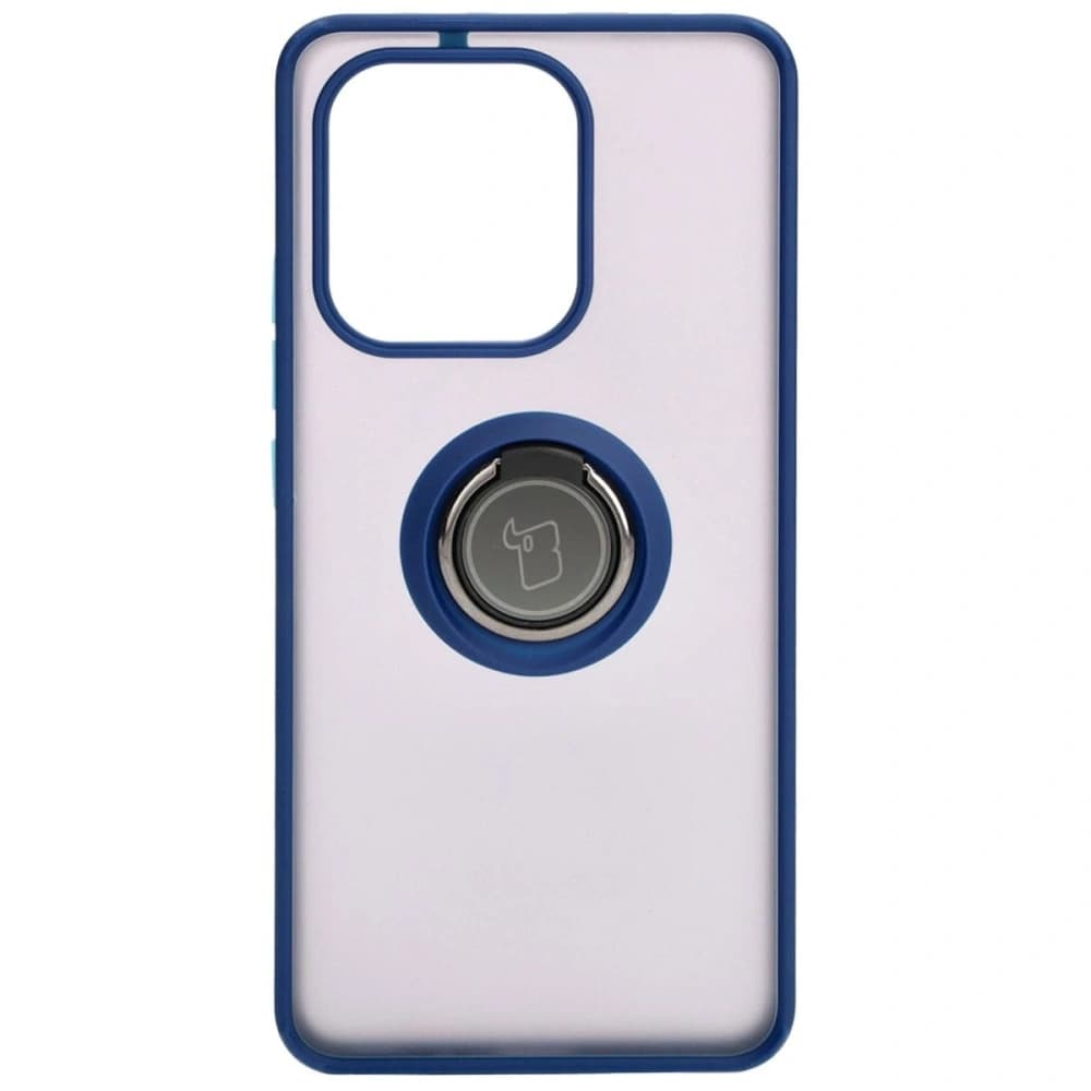 Bizon Case Hybrid Ring Xiaomi Redmi Note 13 4G füstös, tengerészkék kerettel - 2