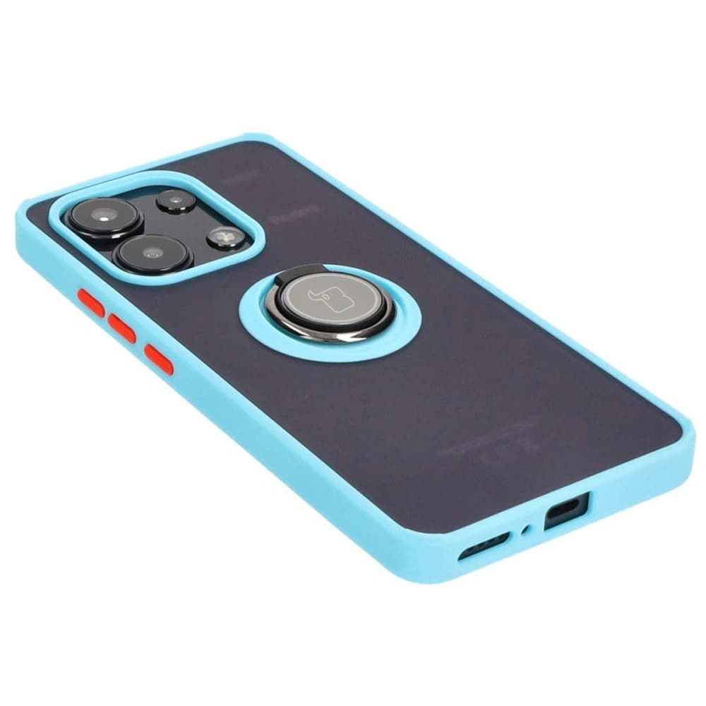 Bizon Case Hybrid Ring Xiaomi Redmi Note 13 4G füstös világoskék kerettel - 4