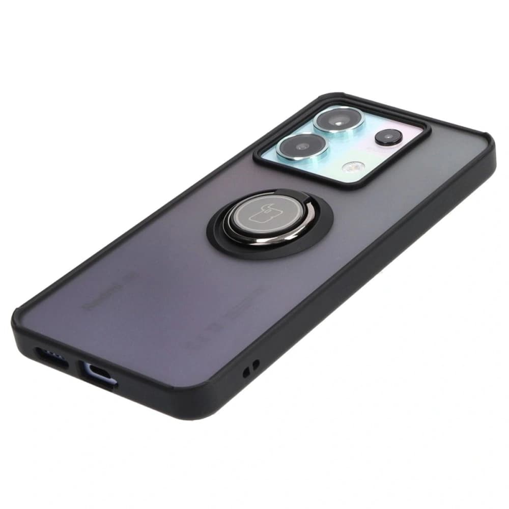 Bizon Case Hybrid Ring Xiaomi Poco X6 / Xiaomi Redmi Note 13 Pro 5G füstös fekete kerettel - 3