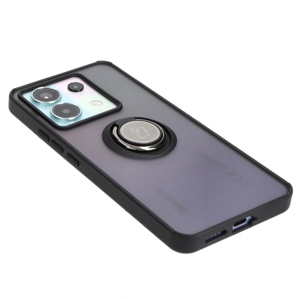 Bizon Case Hybrid Ring Xiaomi Poco X6 / Xiaomi Redmi Note 13 Pro 5G füstös fekete kerettel - 4
