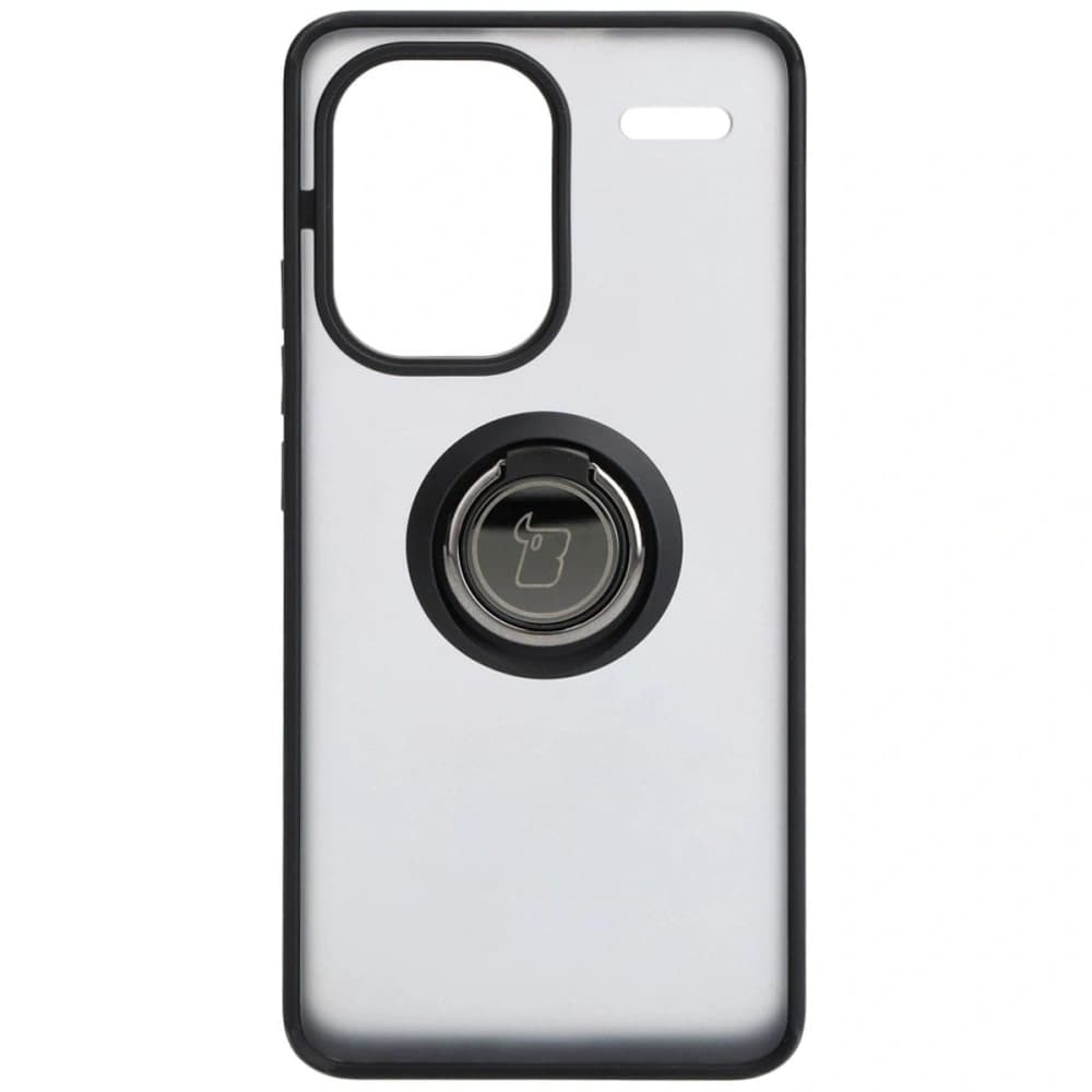 Etui s úchytem na prst Bizon Case Hybrid Ring do Xiaomi Redmi Note 13 Pro+ 5G kouřové s černým rámečkem - 2