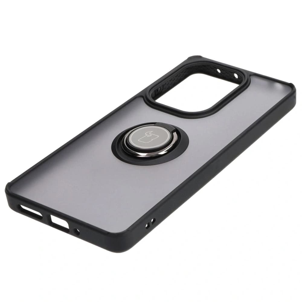 Bizon Case Hybrid Ring Xiaomi Poco M6 Pro 4G / Xiaomi Redmi Note 13 Pro 4G rauchig mit einem schwarzen Rahmen - 3