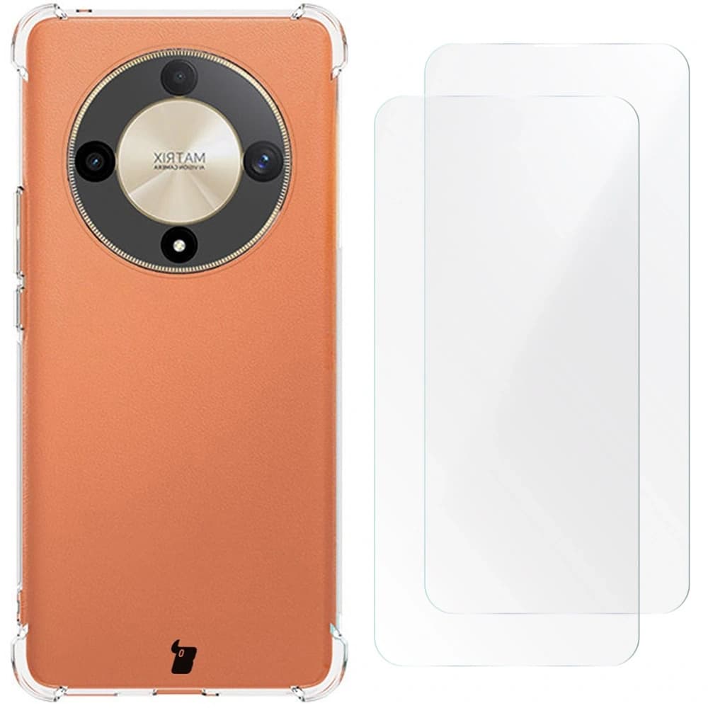 Etui + 2x folie Bizon Case Clear Pack pro Honor Magic6 Lite průhledné - 14