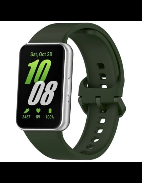 Pasek Bizon Strap Watch Silicone do Samsung Galaxy Fit 3 tmavě zelený