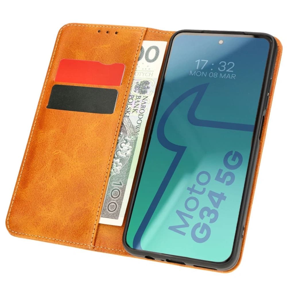 Bizon Case Pocket Pro Motorola Moto G34 5G barna - 1