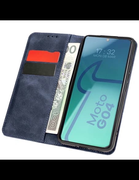 Bizon Case Pocket Pro Motorola Moto G04 / G24 albastru închis
