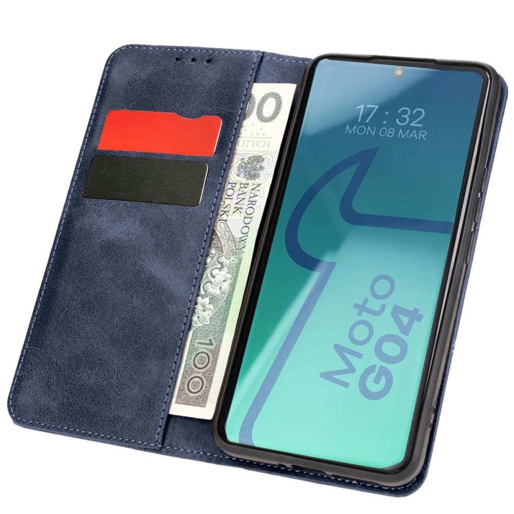 Bizon Case Pocket Pro Motorola Moto G04 / G24 albastru închis - 1