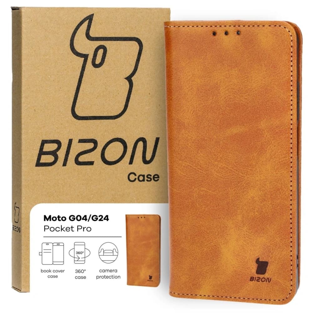 Bizon Case Pocket Pro Motorola Moto G04 / G24 barna - 2