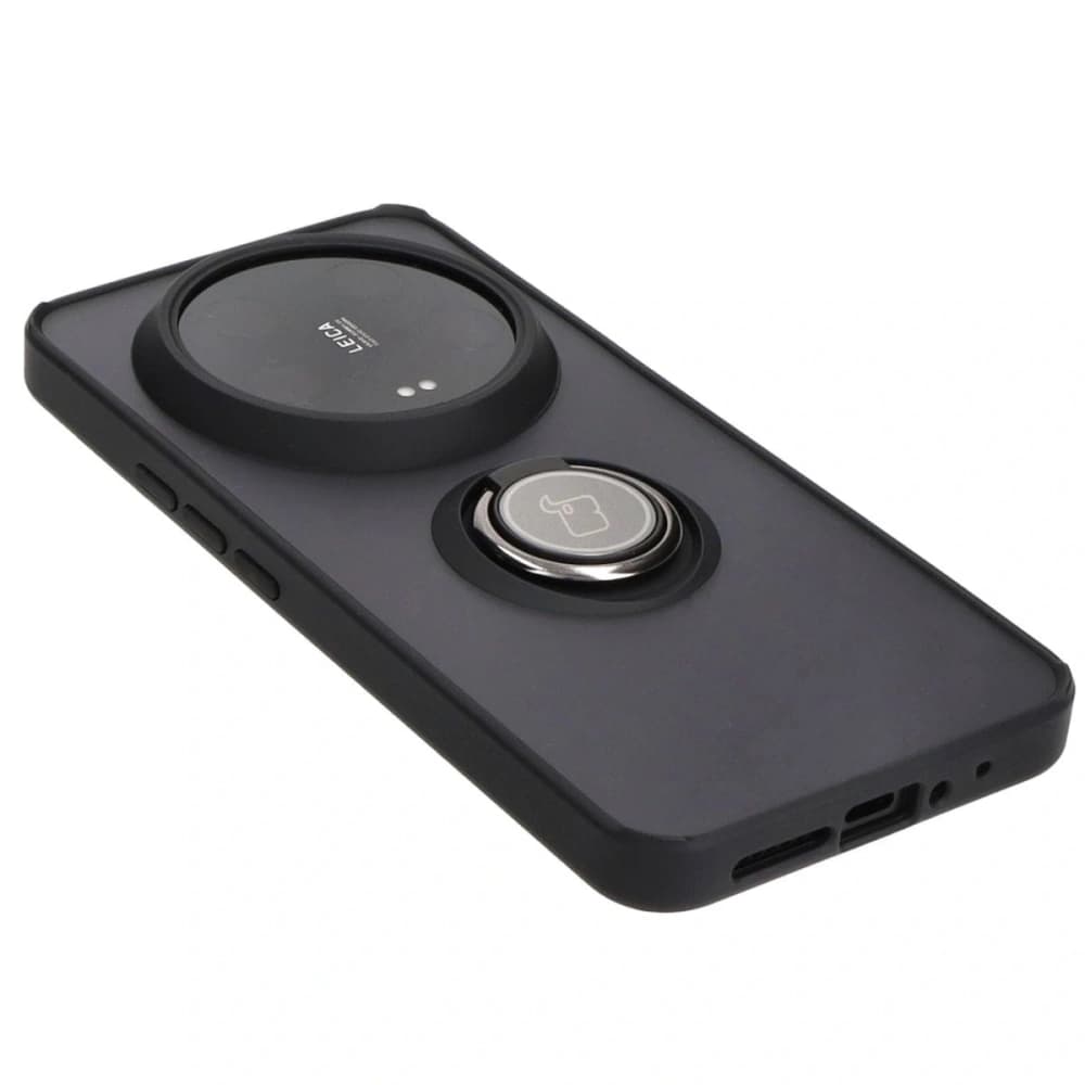 Bizon Case Hybrid Ring Xiaomi 14 Ultra rauchig mit einem schwarzen Rahmen - 4