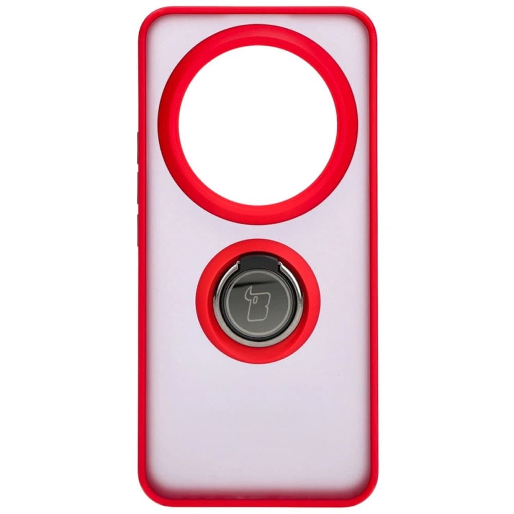 Bizon Case Hybrid Ring Xiaomi 14 Ultra fumuriu cu un cadru roșu - 2