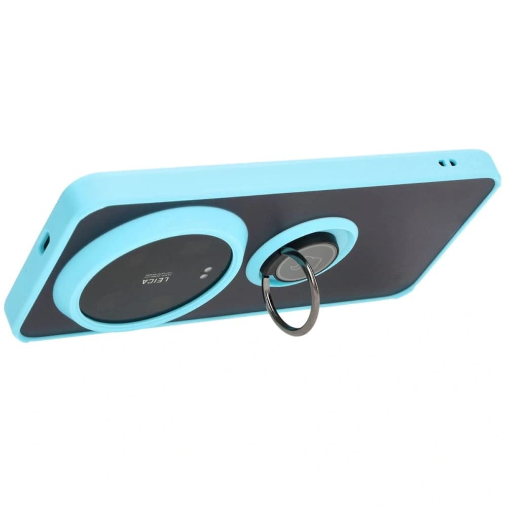 Bizon Case Hybrid Ring Xiaomi 14 Ultra füstös, világoskék kerettel - 5