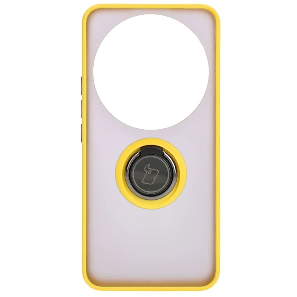 Bizon Case Hybrid Ring Xiaomi 14 Ultra füstös sárga kerettel - 2