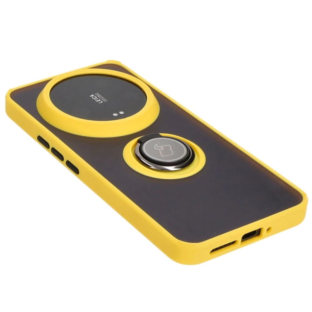 Bizon Case Hybrid Ring Xiaomi 14 Ultra füstös sárga kerettel - 4
