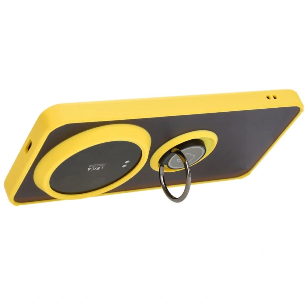 Bizon Case Hybrid Ring Xiaomi 14 Ultra füstös sárga kerettel - 5