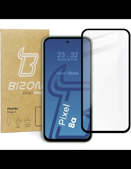 Szkło hartowane Bizon Glass Edge 2 do Pixel 8a czarne