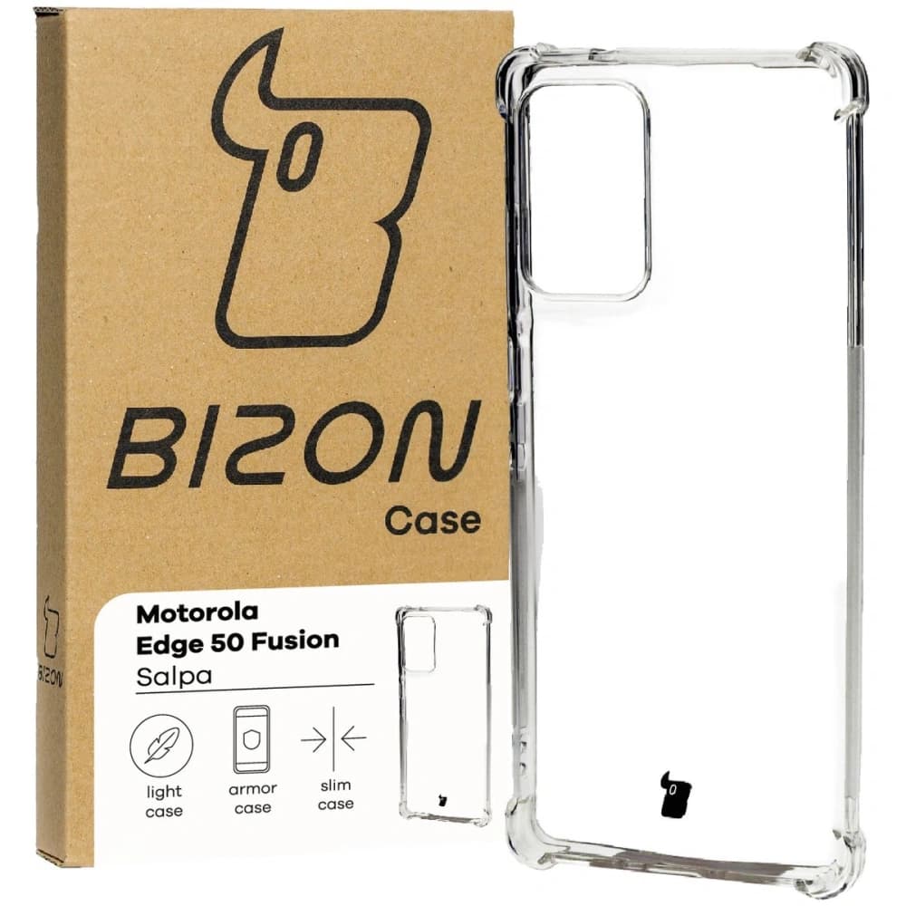 Elastické pouzdro Bizon Case Salpa pro Motorola Edge 50 Fusion průhledné - 1