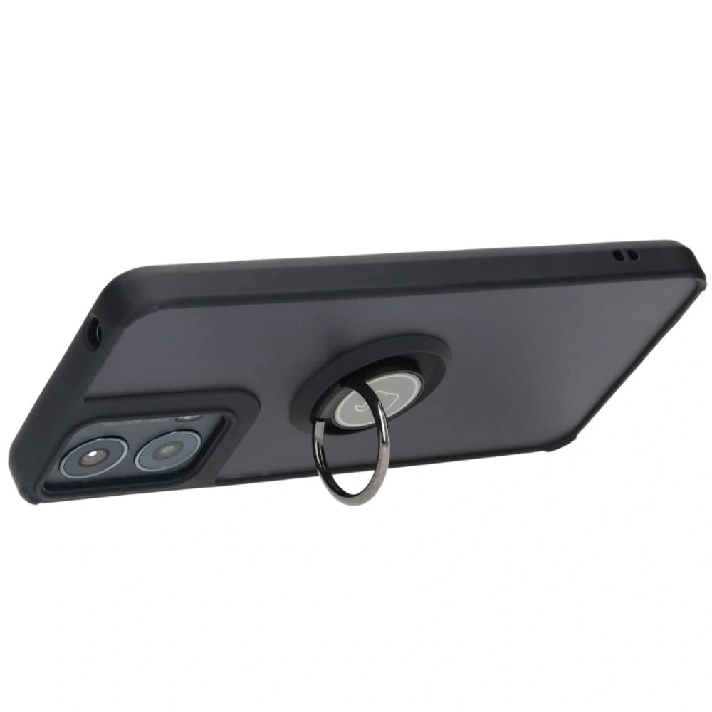 Bizon Case Hybrid Ring Motorola Moto G04 / G24 / G24 Power smoky with a black frame - 5