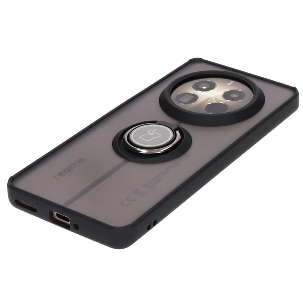 Bizon Case Hybrid Ring Realme 12 Pro / 12 Pro+ rauchig mit einem schwarzen Rahmen - 3