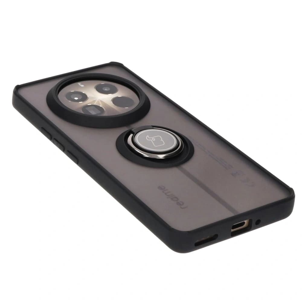 Bizon Case Hybrid Ring Realme 12 Pro / 12 Pro+ rauchig mit einem schwarzen Rahmen - 4