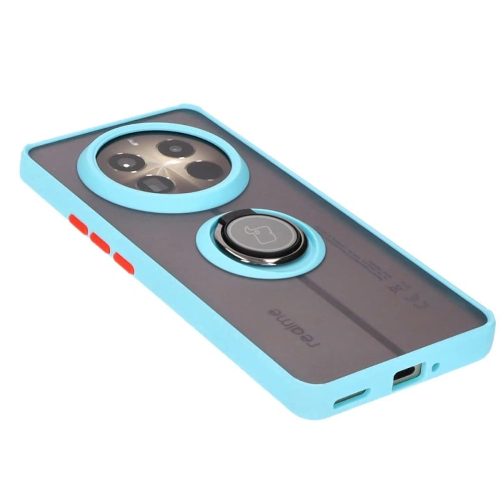 Bizon Case Hybrid Ring Realme 12 Pro / 12 Pro+ smoky with a light blue frame - 4