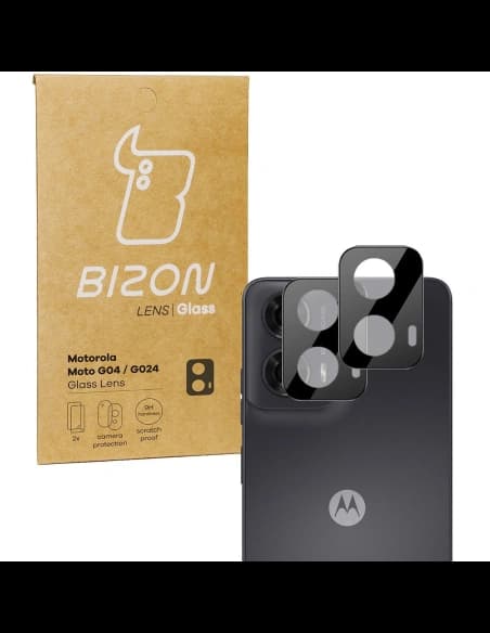 Bizon Glass Lens Motorola Moto G04 / G24 [2 PACK]