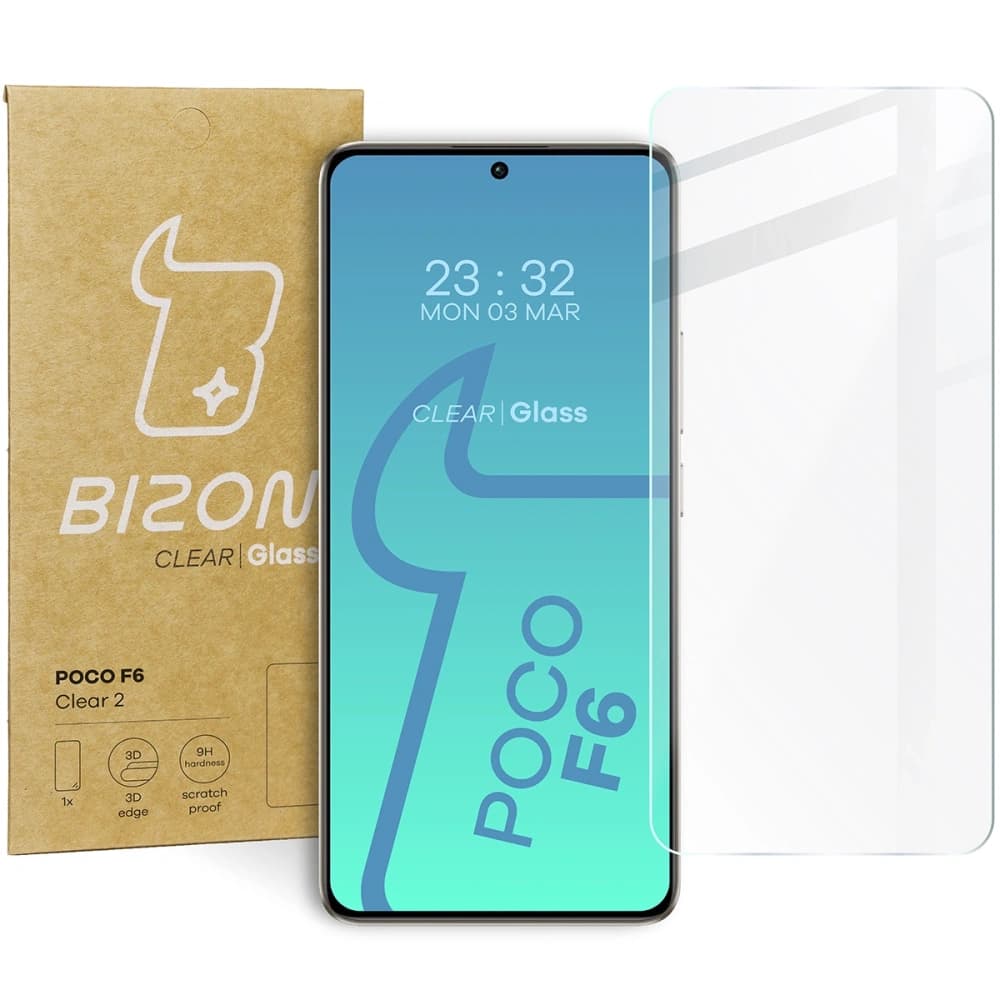 Sklo tvrzené Bizon Glass Clear 2 pro Xiaomi Poco F6 - 1