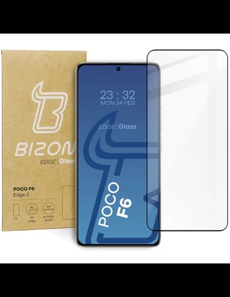 Sklo tvrzené Bizon Glass Edge 2 pro Xiaomi Poco F6 černé