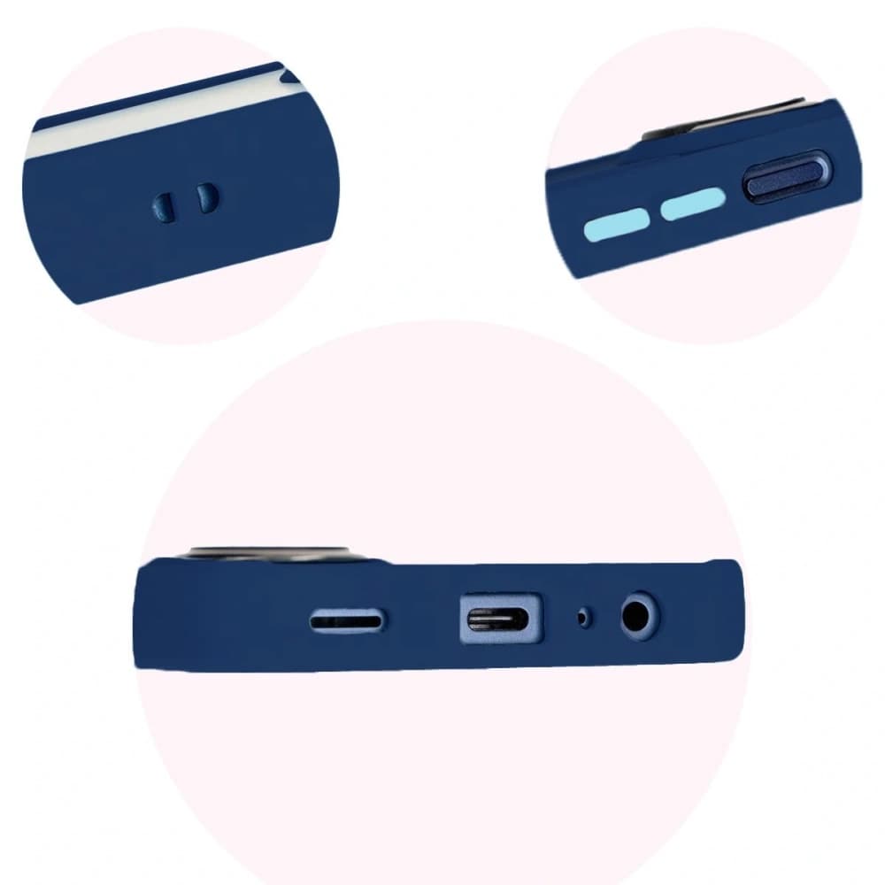 Etui s úchopem na prst Bizon Case Hybrid Ring pro Samsung Galaxy M15 5G kouřové s modrým rámečkem - 8