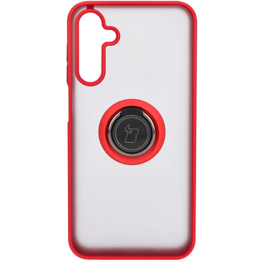 Bizon Case Hybrid Ring Samsung Galaxy M15 5G rauchig mit einem roten Rahmen - 2