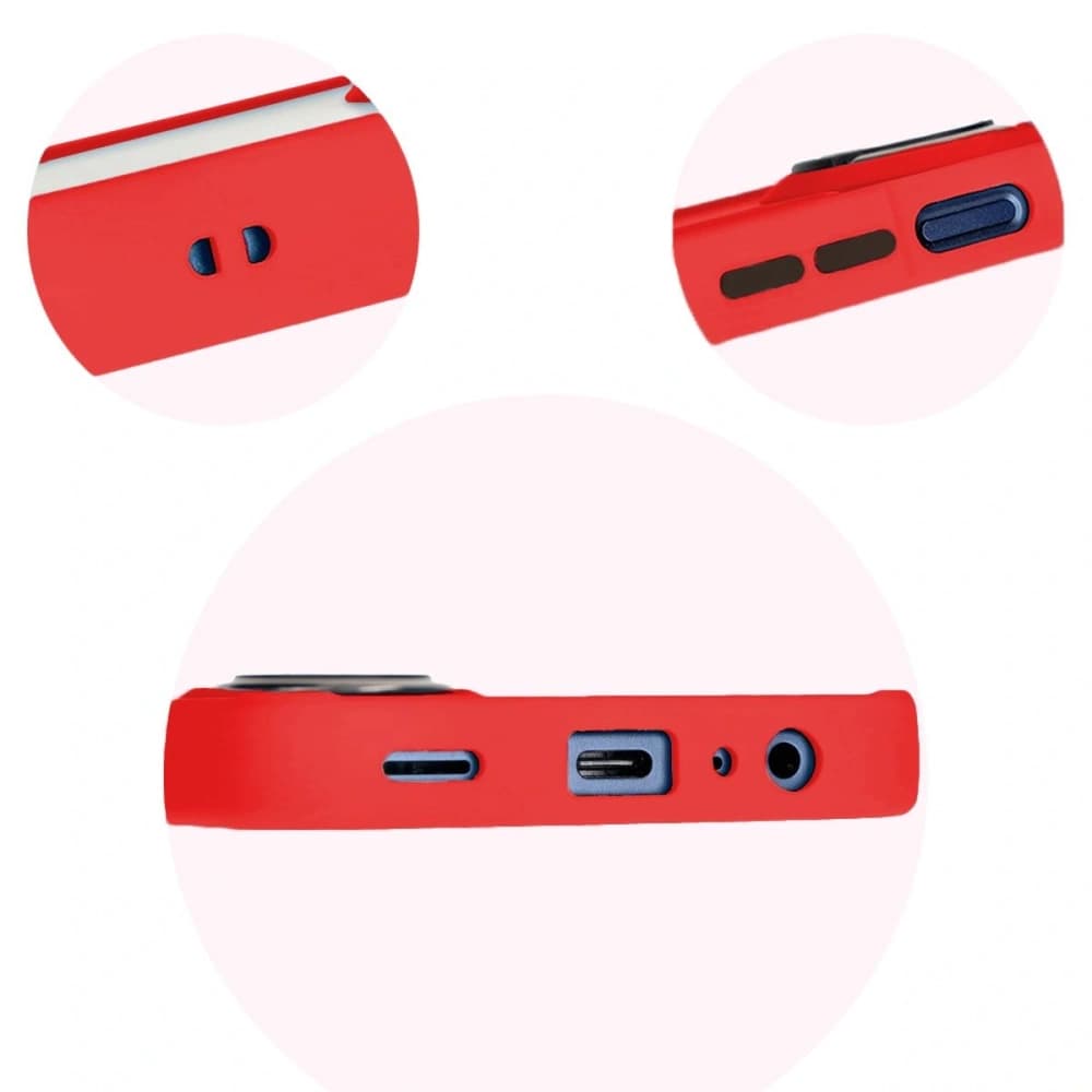 Bizon Case Hybrid Ring Samsung Galaxy M15 5G rauchig mit einem roten Rahmen - 8