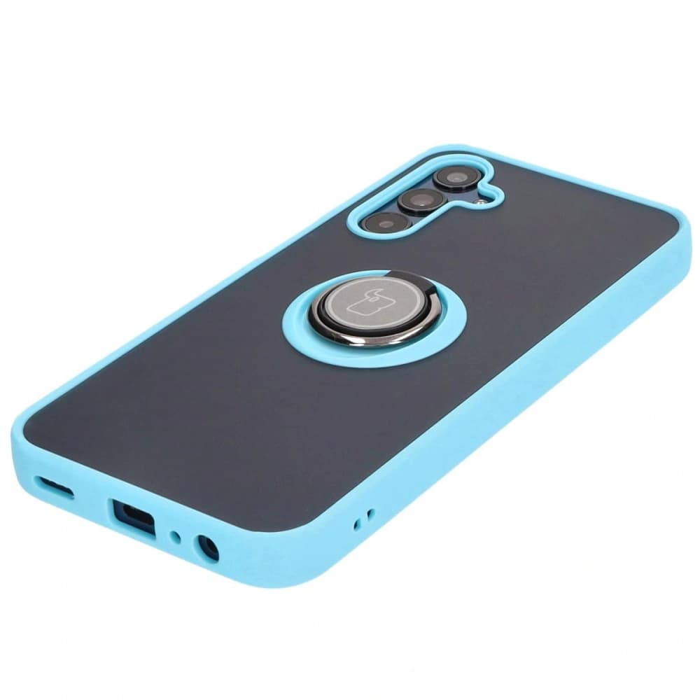 Bizon Case Hybrid Gyűrű Samsung Galaxy M15 5G füstös világoskék kerettel - 3