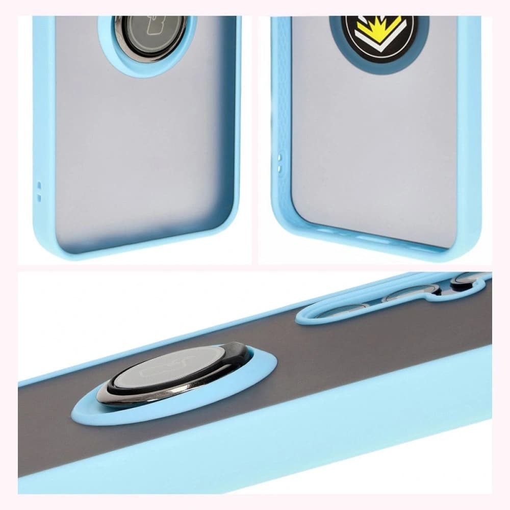 Bizon Case Hybrid Gyűrű Samsung Galaxy M15 5G füstös világoskék kerettel - 6