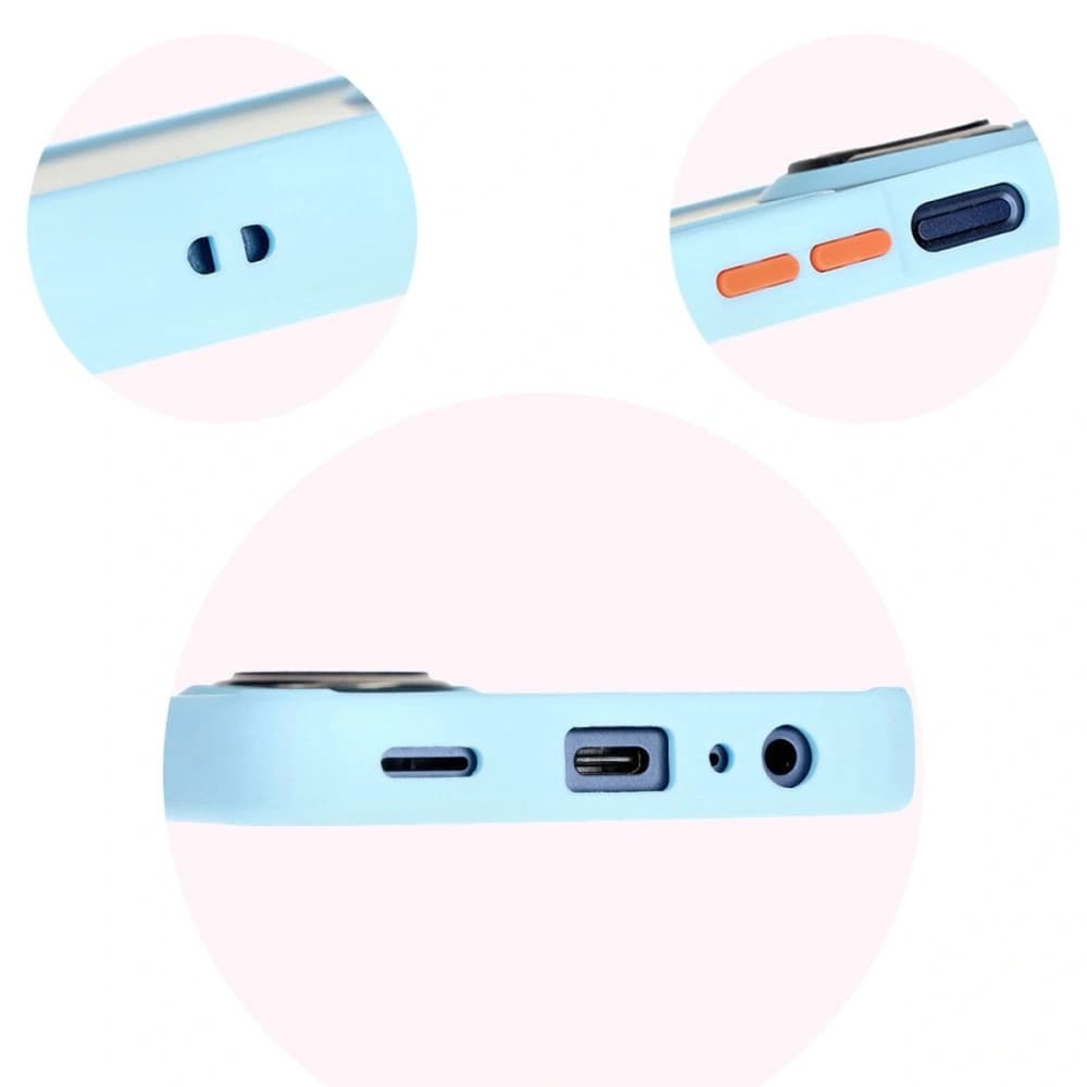 Bizon Case Hybrid Gyűrű Samsung Galaxy M15 5G füstös világoskék kerettel - 8