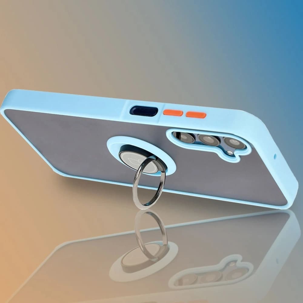 Bizon Case Hybrid Gyűrű Samsung Galaxy M15 5G füstös világoskék kerettel - 9