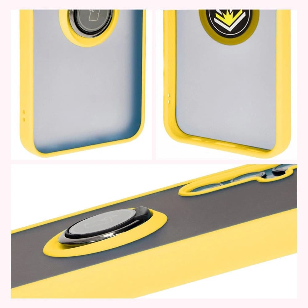Bizon Case Hybrid Ring Samsung Galaxy M15 5G füstös sárga kerettel - 6