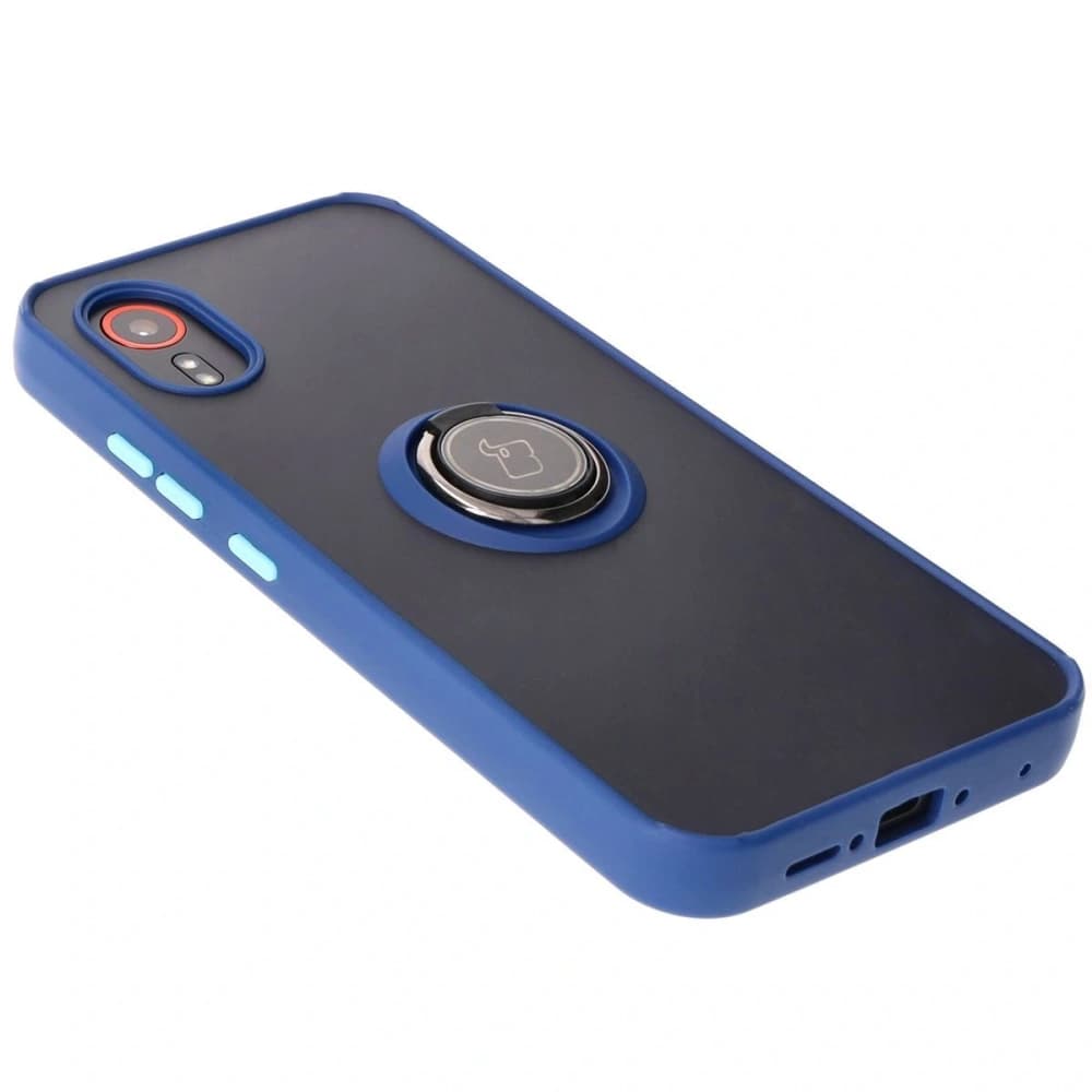 Bizon Case Hybrid Ring Samsung Galaxy Xcover7 füstös színben, tengerészkék kerettel - 4