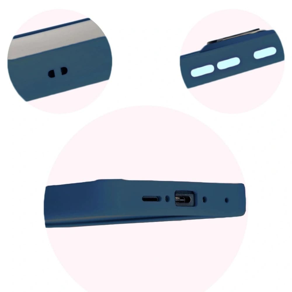 Bizon Case Hybrid Ring Samsung Galaxy Xcover7 füstös színben, tengerészkék kerettel - 8