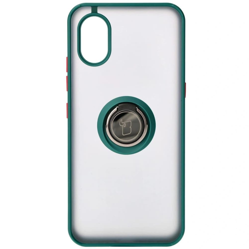 Bizon Case Hybrid Ring Samsung Galaxy Xcover7 smoky with a dark green frame - 2