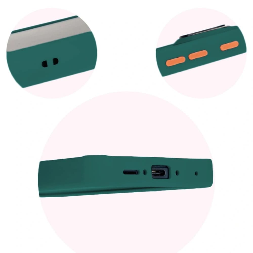 Bizon Case Hybrid Ring Samsung Galaxy Xcover7 smoky with a dark green frame - 8