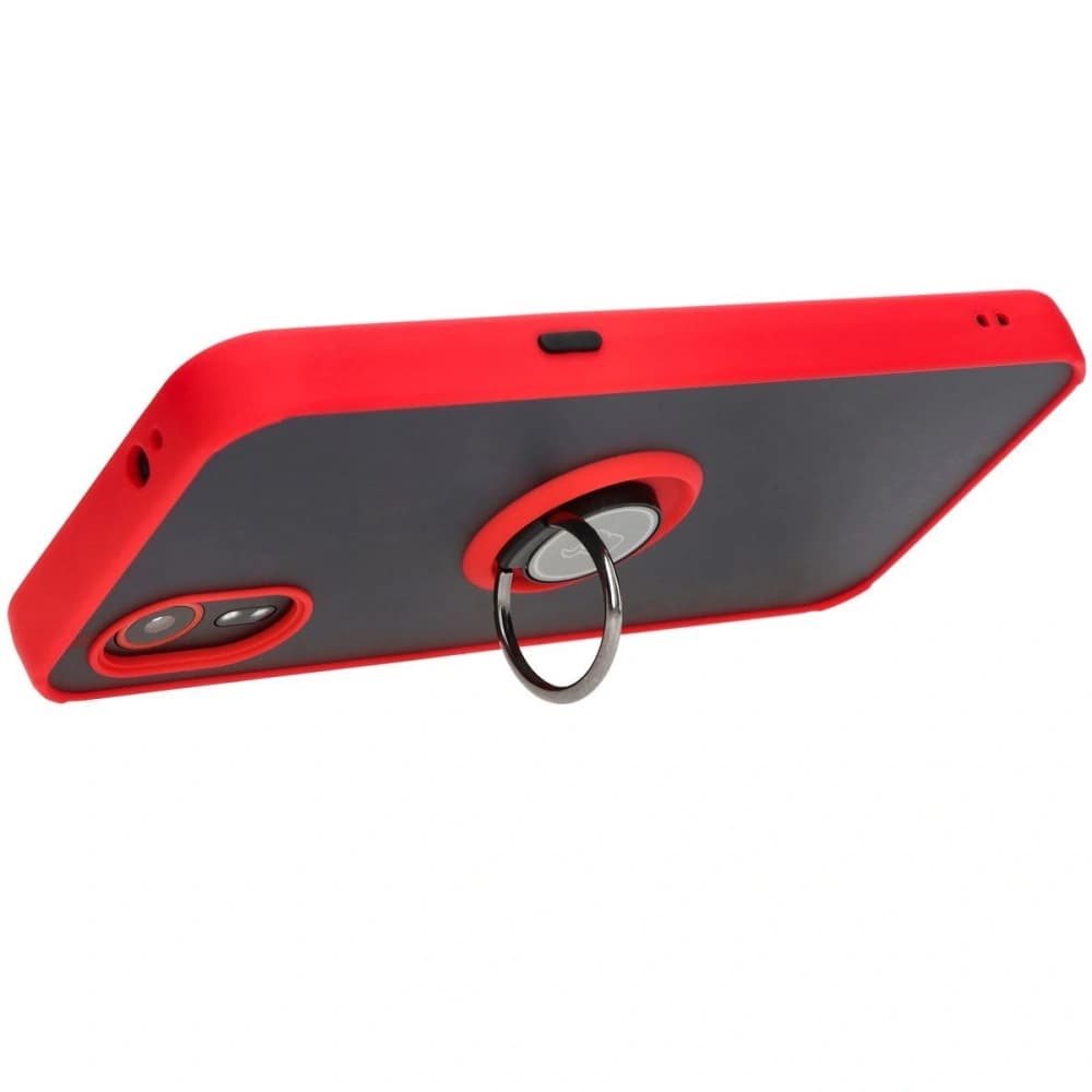 Bizon Case Hybrid Ring Samsung Galaxy Xcover7 fumurie cu un cadru roșu - 5
