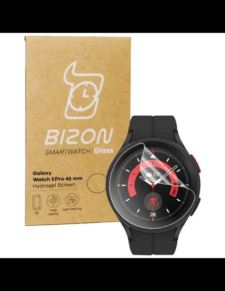 Bizon Glass Watch Hydrogel Samsung Galaxy Watch 5 Pro 45 mm [2 PACK]