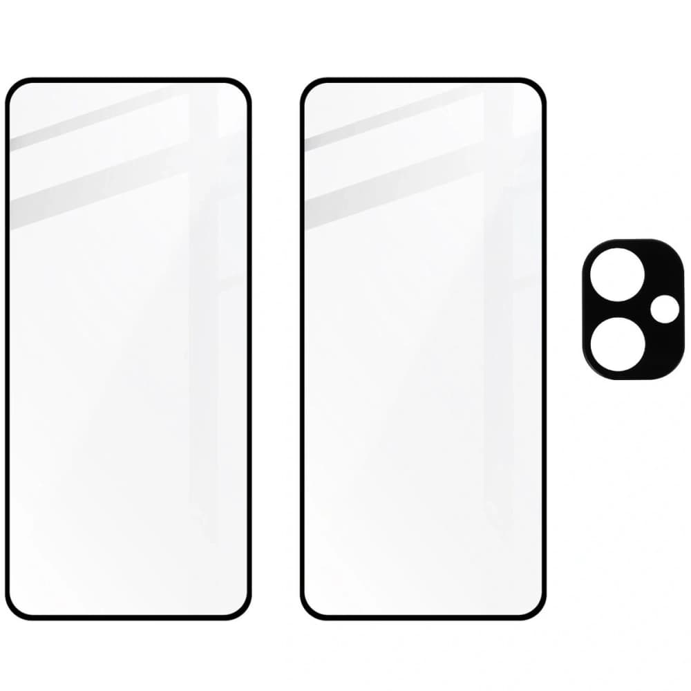 Sklo tvrzené Bizon Glass Edge 2 3D Pack - [2 PACK] + ochrana na objektiv Xiaomi Redmi Note 13 Pro+ 5G černé - 5