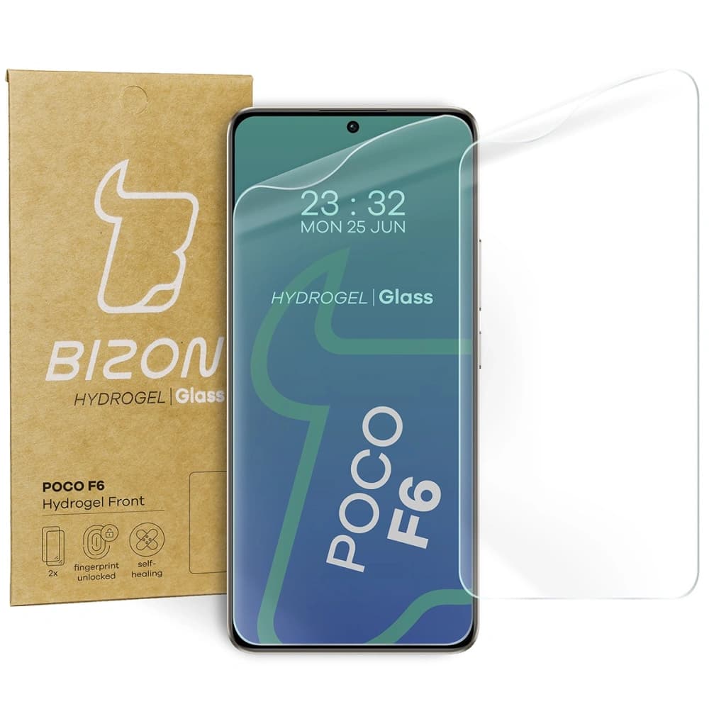 Folie hydrogelové na displej Bizon Glass Hydrogel Front do Xiaomi Poco F6 [2 PACK] - 1