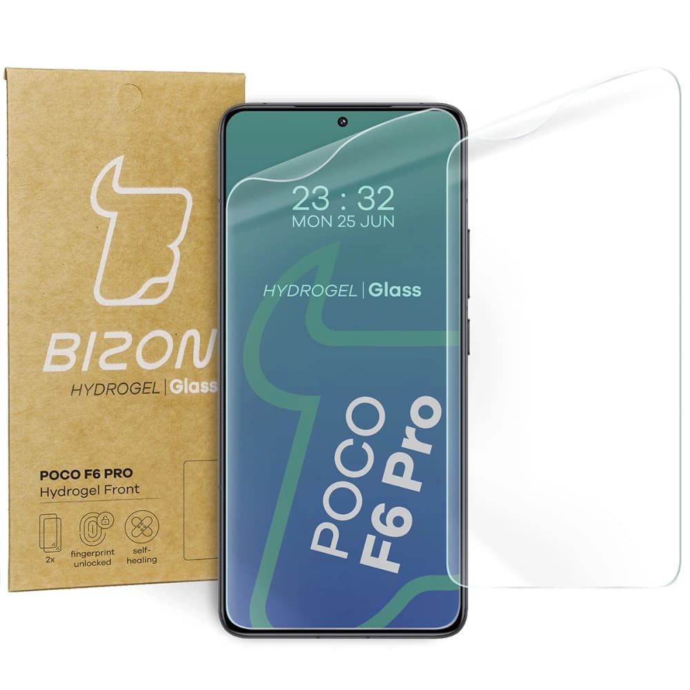 Bizon Glass Hydrogel Elülső Xiaomi Poco F6 Pro [2 PACK] - 1