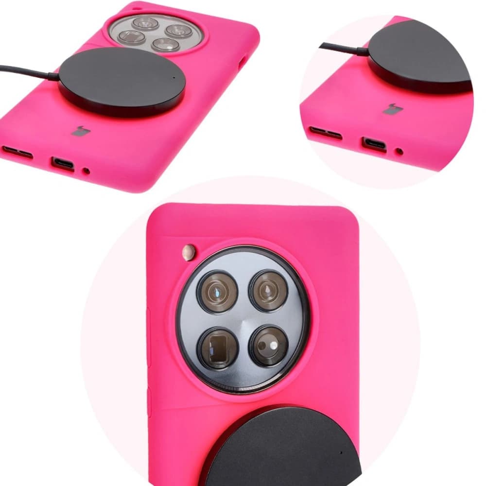 Bizon Soft Case OnePlus 12 neon pink - 12