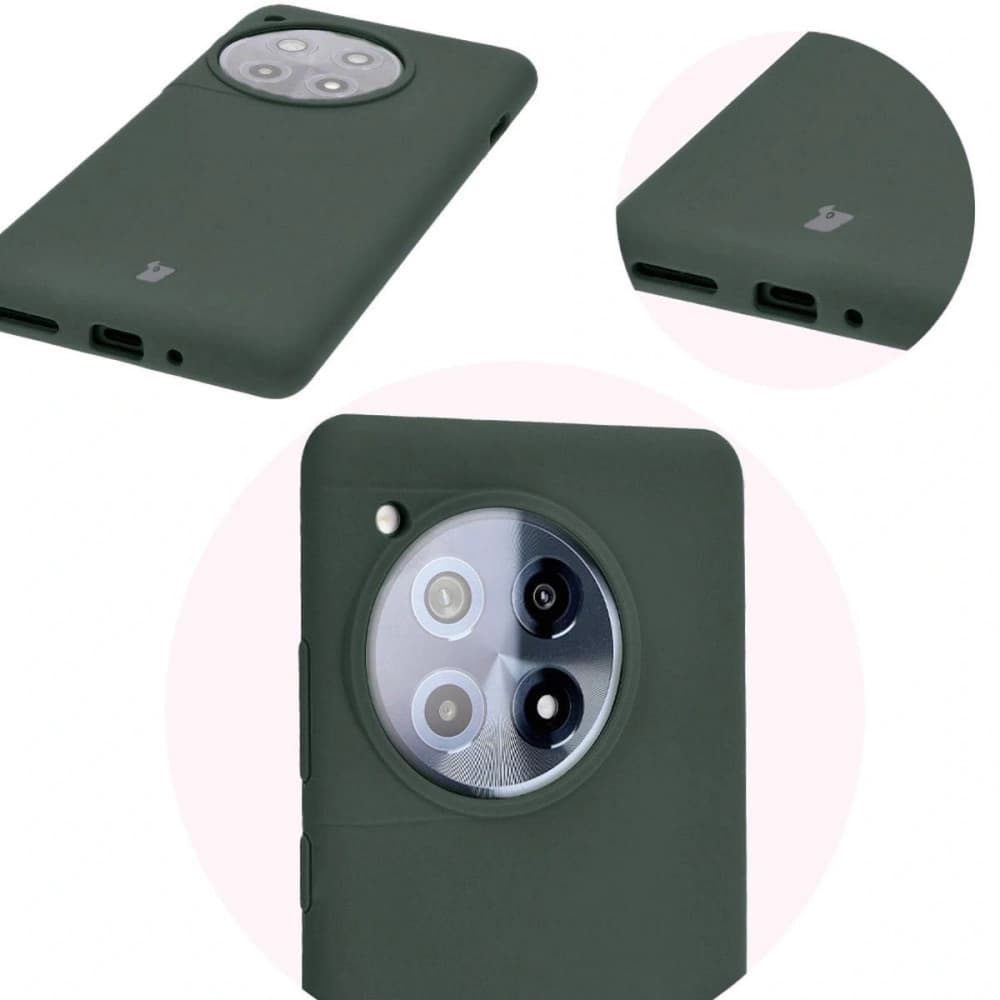 Bizon Soft Case OnePlus 12R verde închis - 12