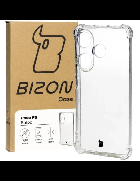 Elastické pouzdro Bizon Case Salpa pro Xiaomi Poco F6 průhledné
