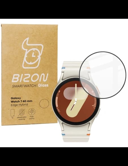 Bizon Glass Watch Edge Hybrid Samsung Galaxy Watch 7 40 mm fekete