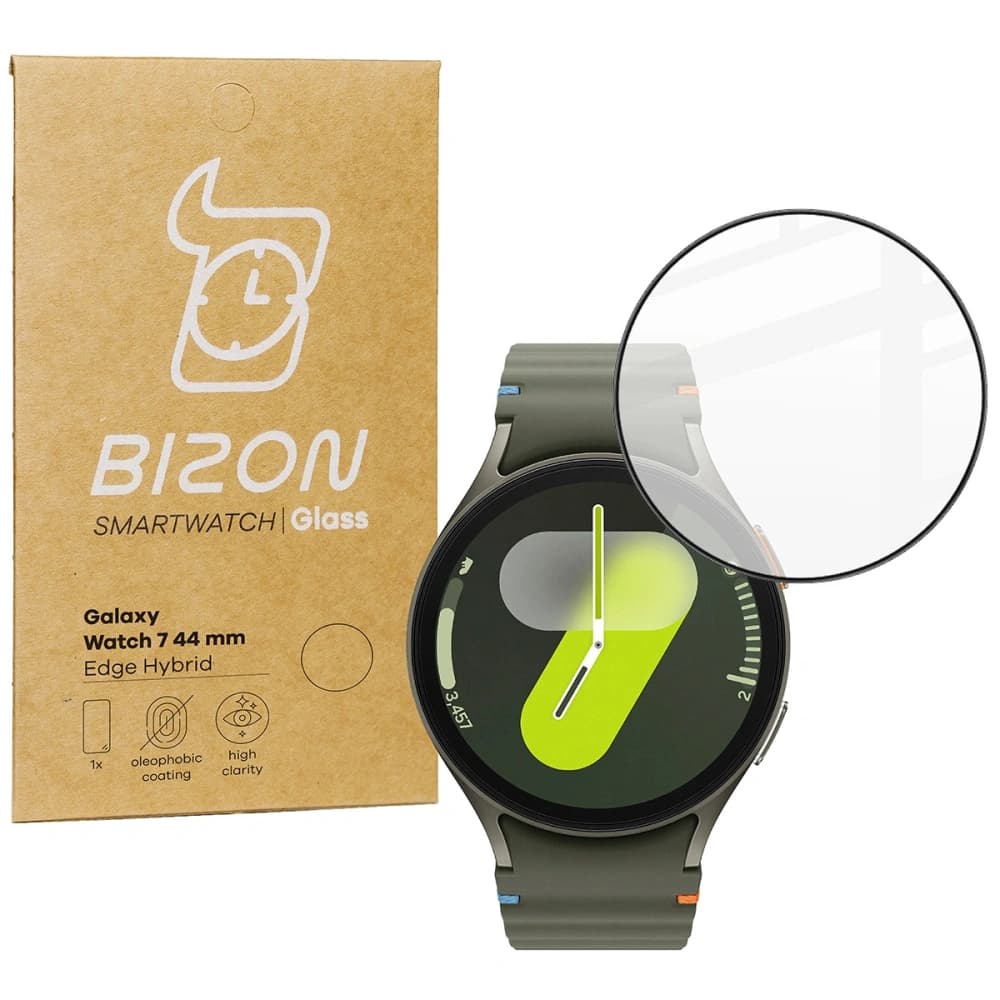 Bizon Glass Watch Edge Hybrid Samsung Galaxy Watch 7 44 mm black - 1