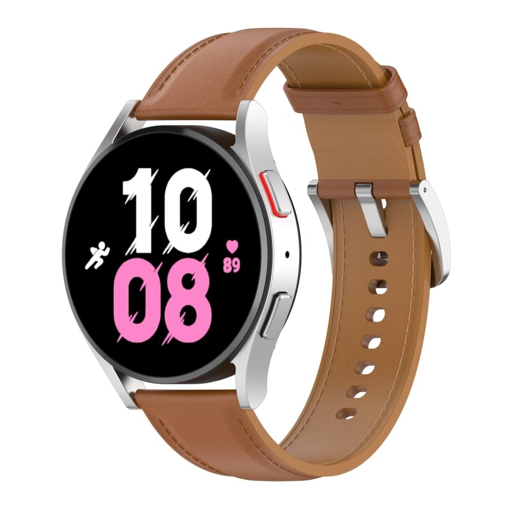 Bizon Strap Uhr Casual Samsung Galaxy Watch FE/7/6/6 Classic/5/5Pro/4/4 Classic hellbraun - 1